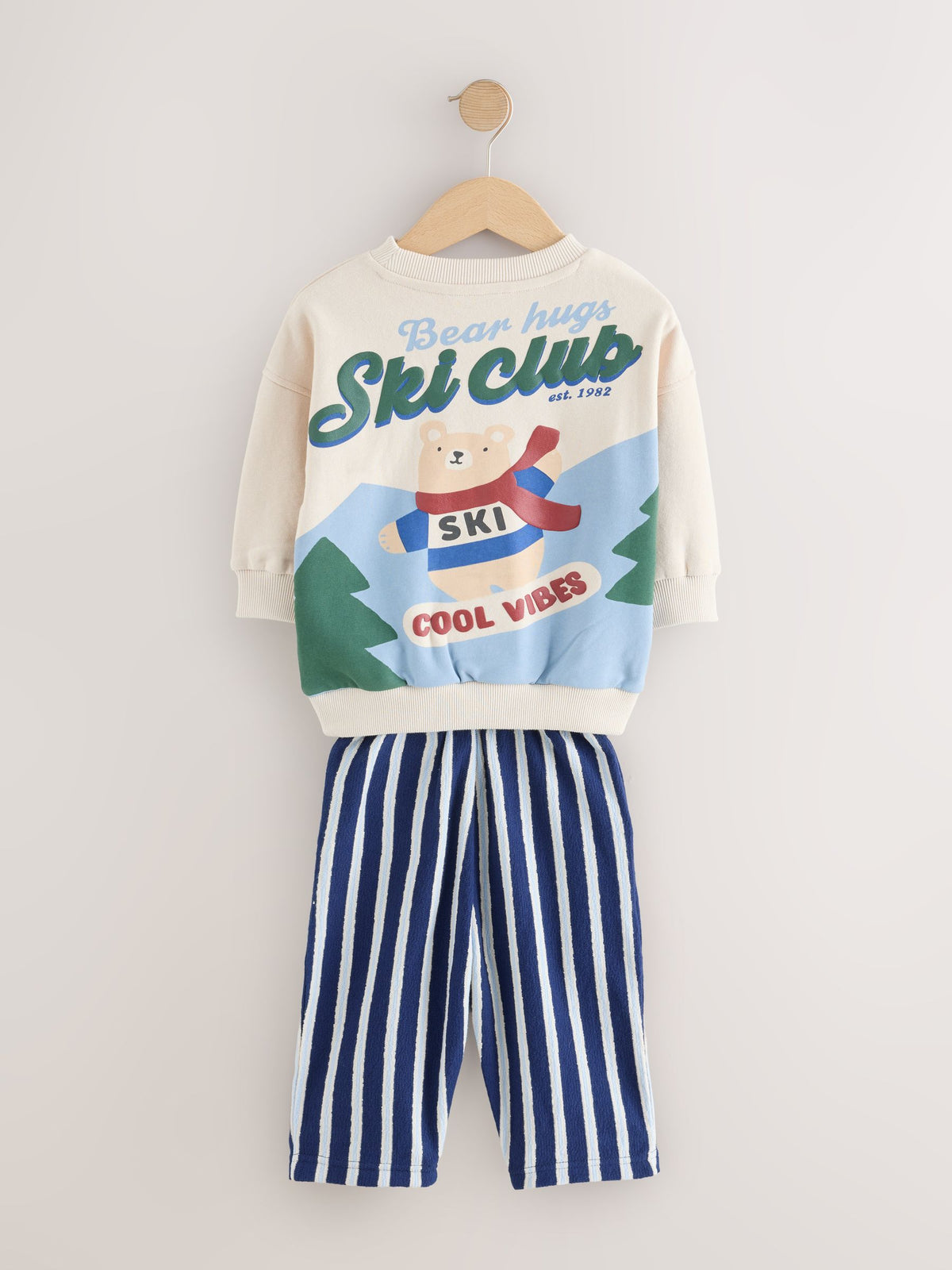 Blue Crew Neck Joggers Set (3mths-7yrs) - image 3