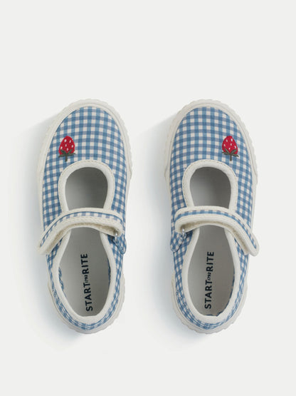 Start-Rite Blue Mary Jane Rip Tape Washable Canvas Shoes image 5