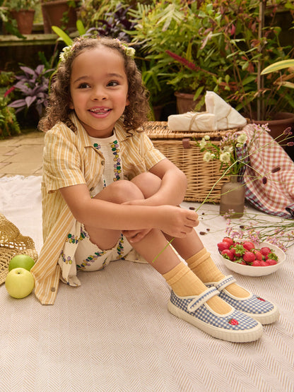 Start-Rite Blue Mary Jane Rip Tape Washable Canvas Shoes image 7