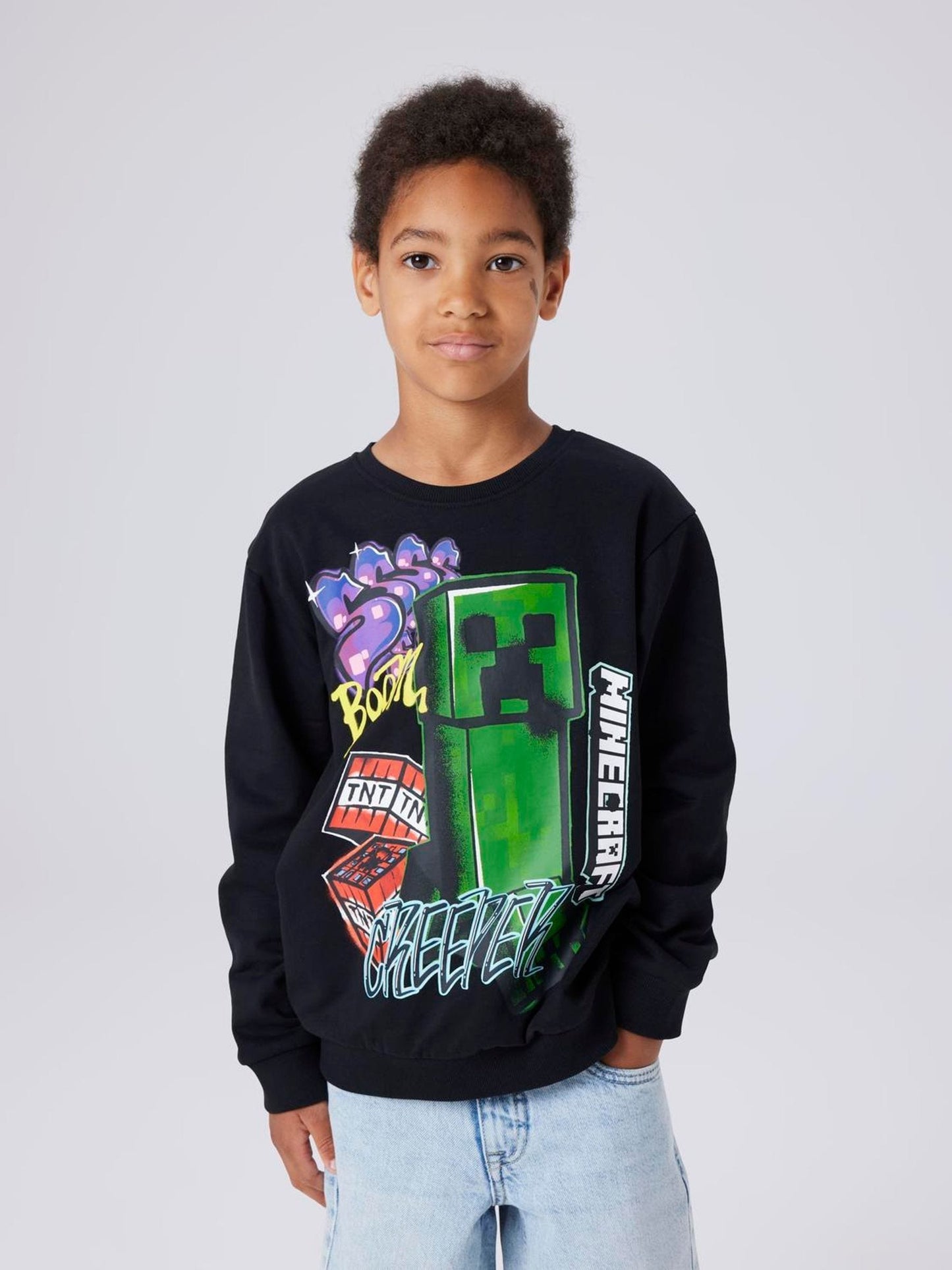 Dsiney Kidz - Name It Black Minecraft Sweatshirt image 1