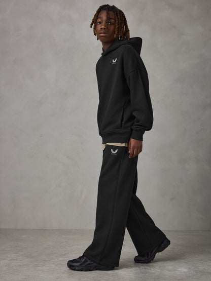 Dsiney Kidz - Castore Black Oversized Hoodie and Wide Leg Joggers Set image 1
