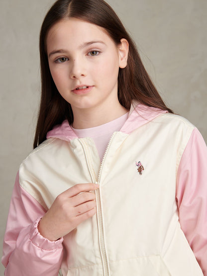 Dsiney Kidz - U.S. Polo Assn. White Colourblock Hooded Windbreaker Jacket image 2