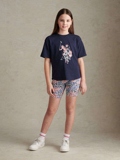 Dsiney Kidz - U.S. Polo Assn Pink Patchwork Top & Shorts Set image 1