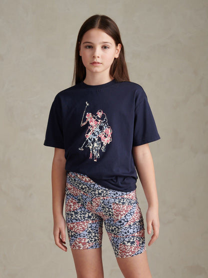 Dsiney Kidz - U.S. Polo Assn Pink Patchwork Top & Shorts Set image 3