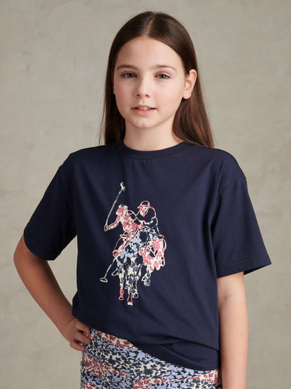 Dsiney Kidz - U.S. Polo Assn Pink Patchwork Top & Shorts Set image 5