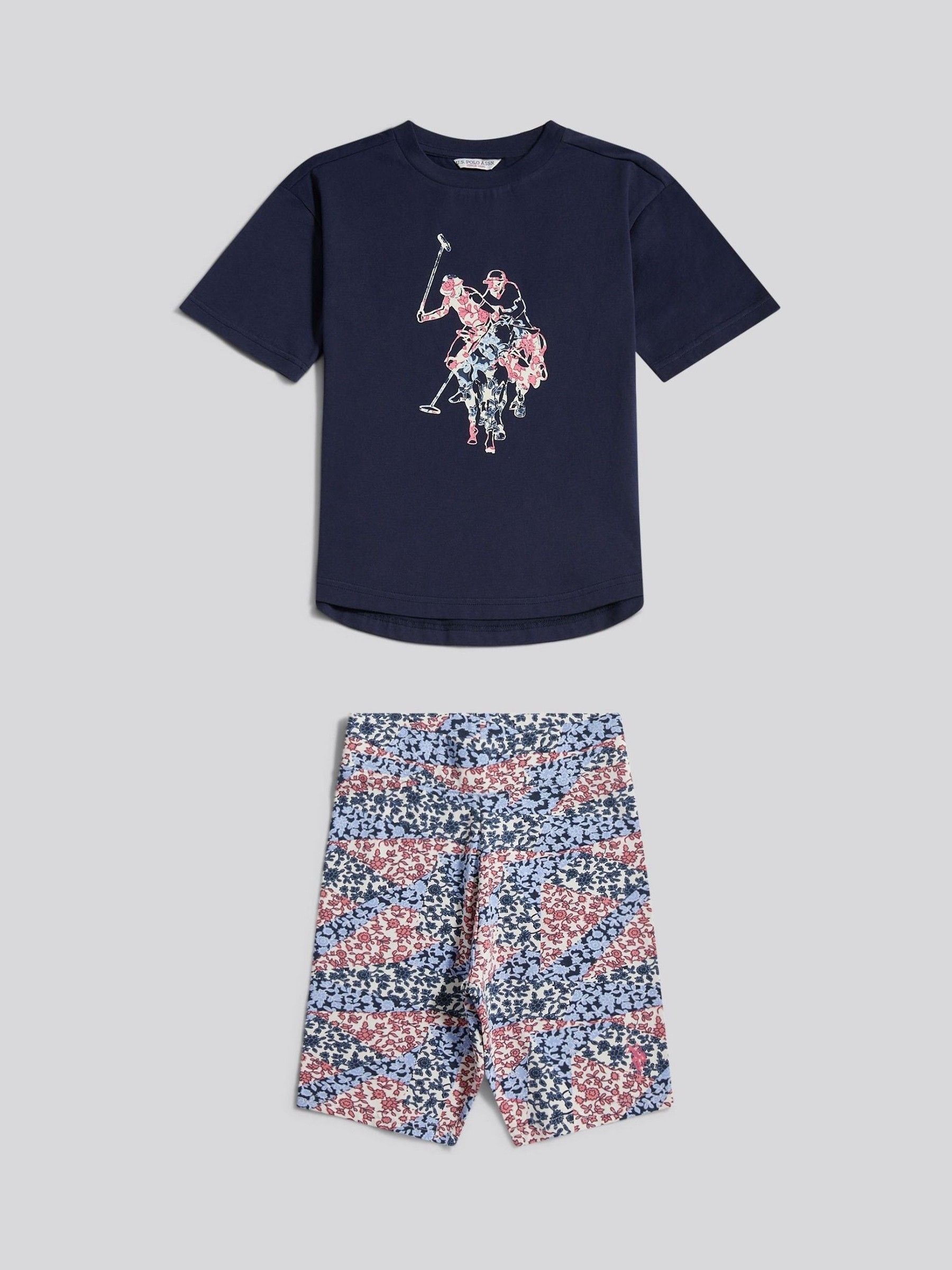 Dsiney Kidz - U.S. Polo Assn Pink Patchwork Top & Shorts Set image 7