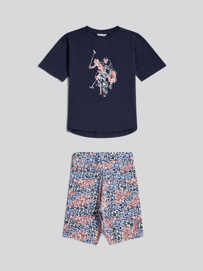 Dsiney Kidz - U.S. Polo Assn Pink Patchwork Top & Shorts Set image 7