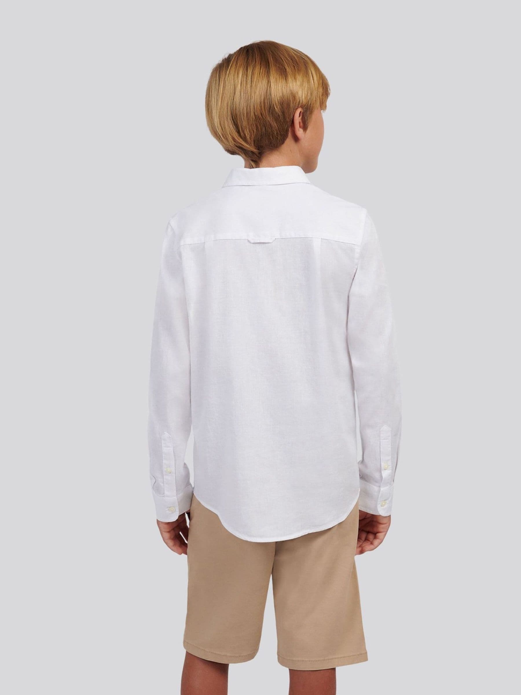 Dsiney Kidz - U.S. Polo Assn. White Linen Blend Shirt image 4