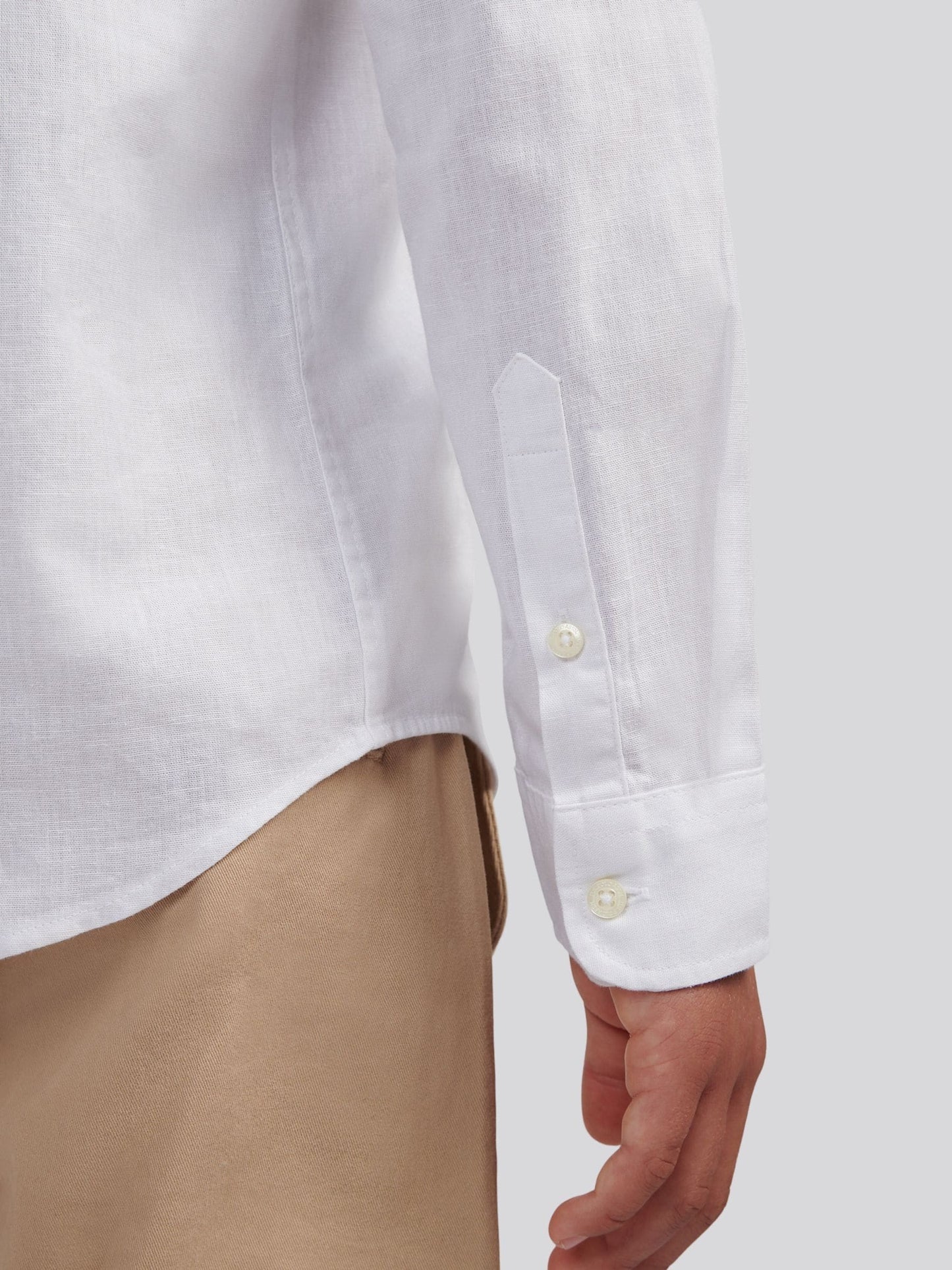 Dsiney Kidz - U.S. Polo Assn. White Linen Blend Shirt image 5