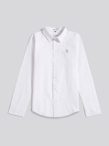 Dsiney Kidz - U.S. Polo Assn. White Linen Blend Shirt image 6