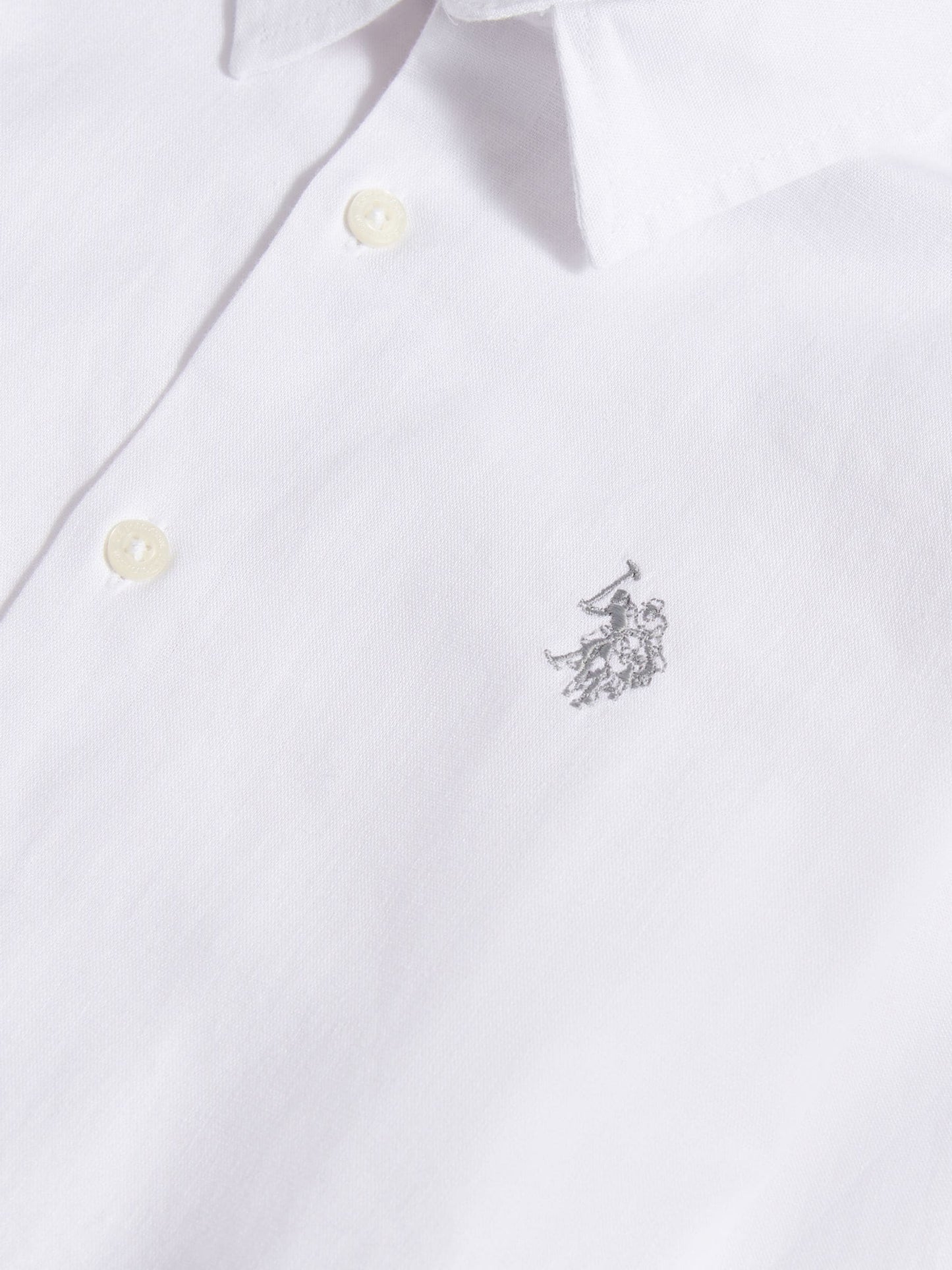 Dsiney Kidz - U.S. Polo Assn. White Linen Blend Shirt image 8
