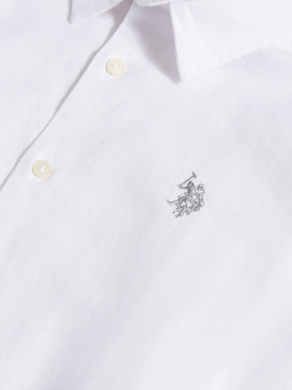 Dsiney Kidz - U.S. Polo Assn. White Linen Blend Shirt image 8