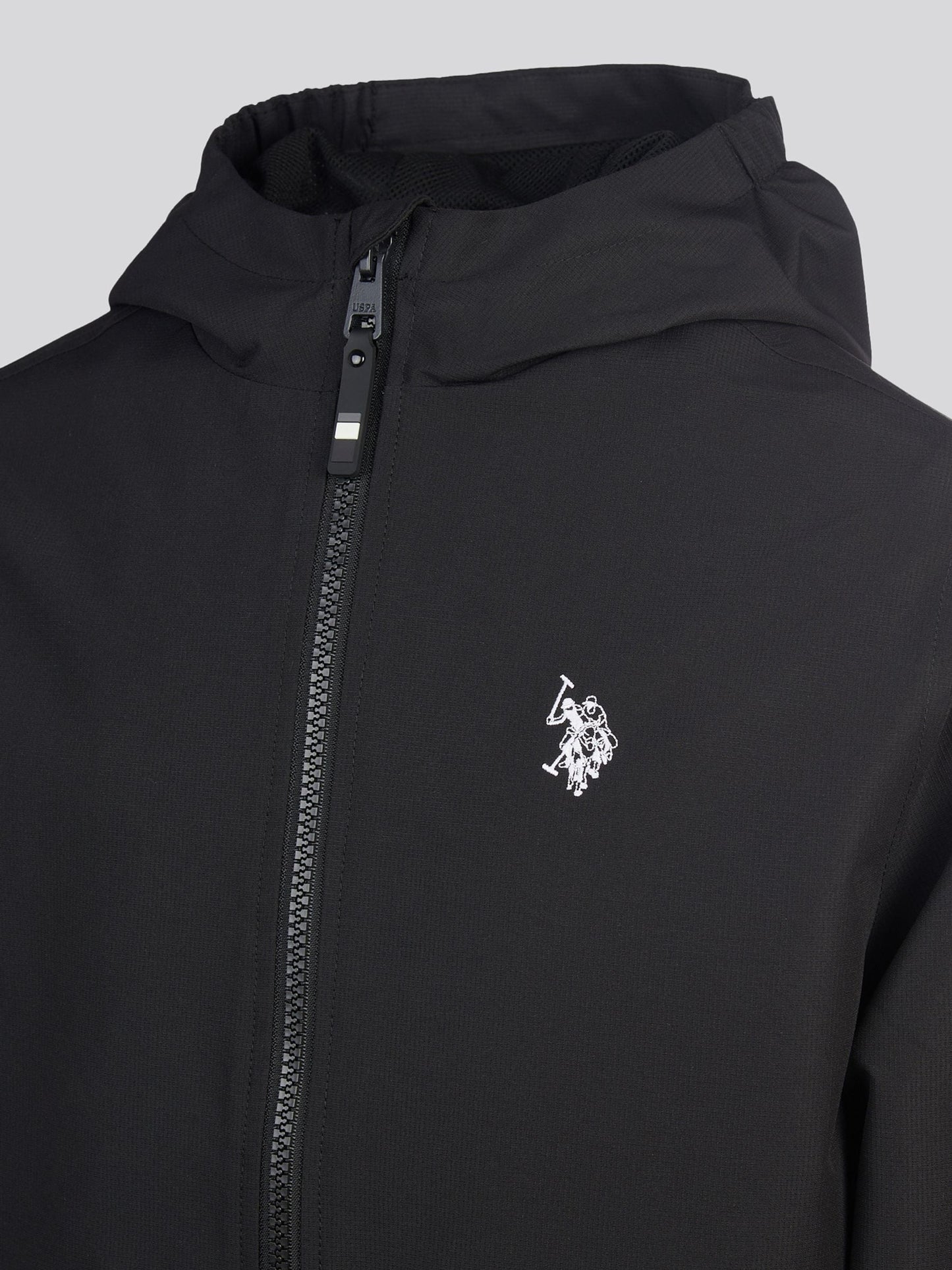 Dsiney Kidz - U.S. Polo Assn. Black Mesh Lined Hooded Windbreaker Jacket image 4