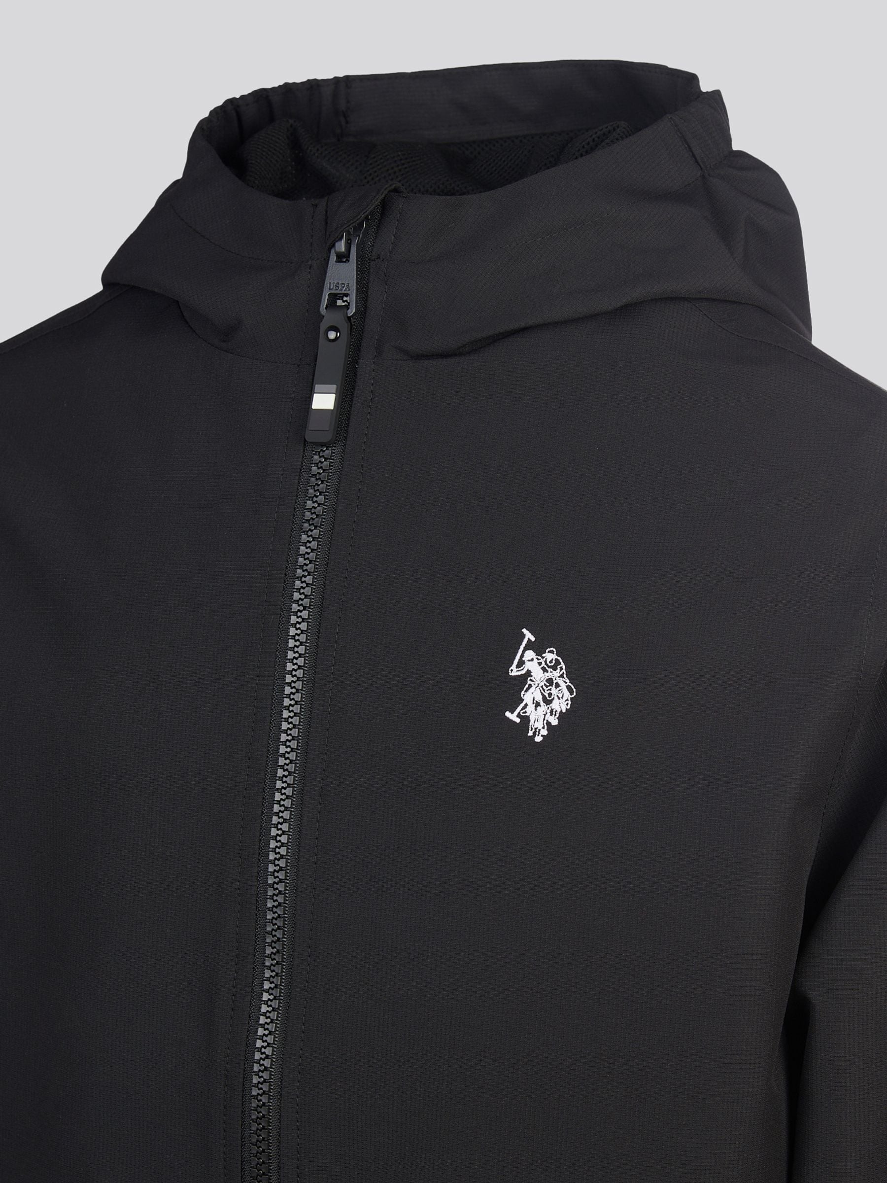 Dsiney Kidz - U.S. Polo Assn. Black Mesh Lined Hooded Windbreaker Jacket image 4