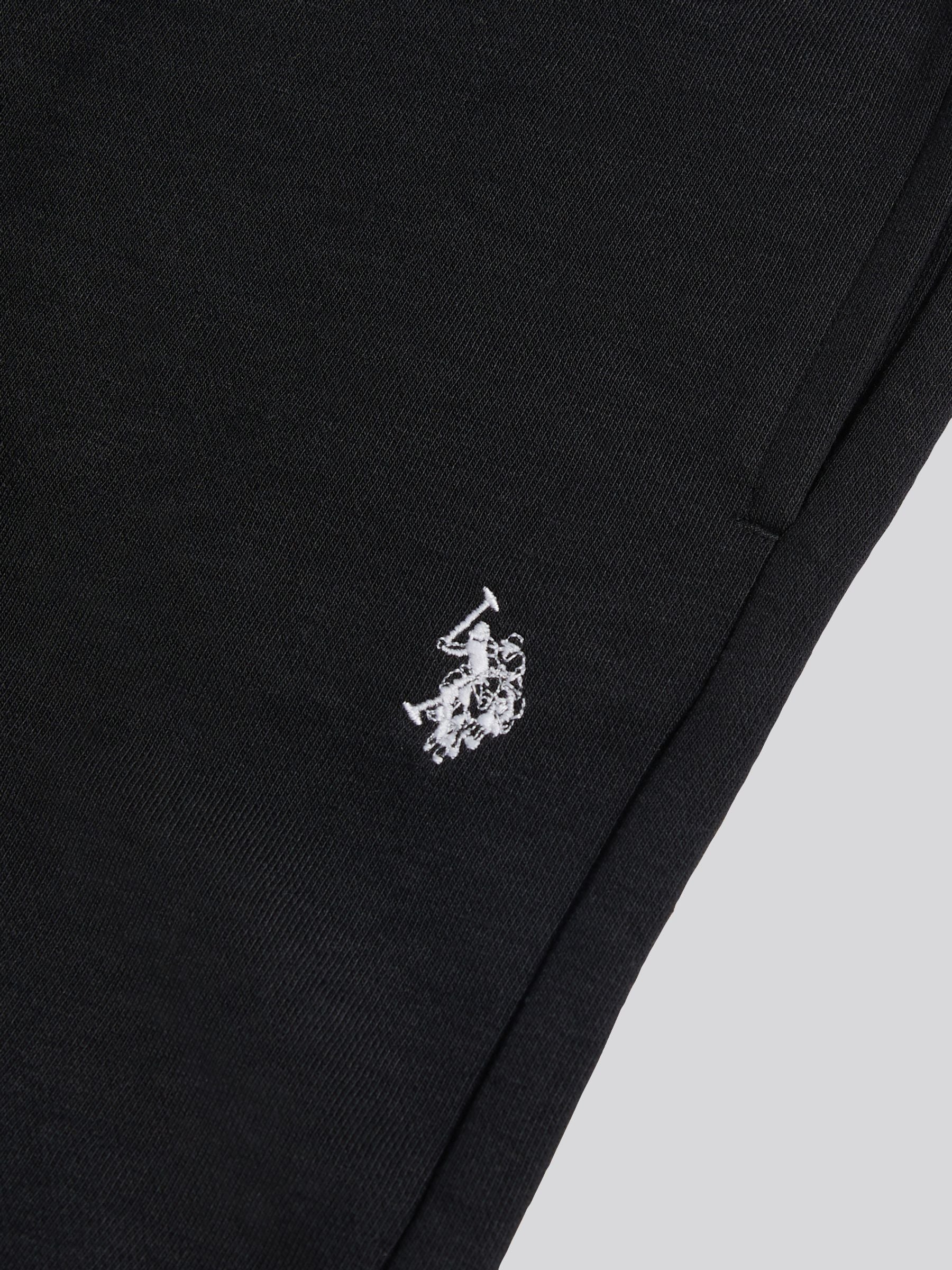Dsiney Kidz - U.S. Polo Assn. Black Double Horsemen Sweat Shorts image 3