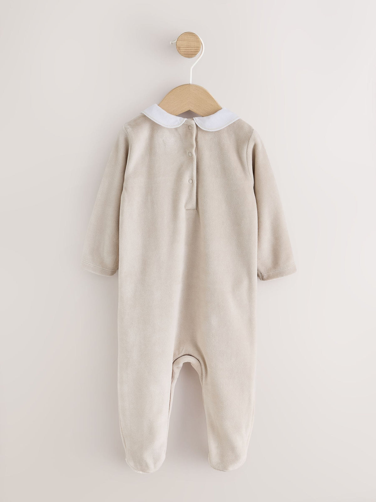 Neutral Collared Baby Sleepsuit (0-2yrs) - image 4