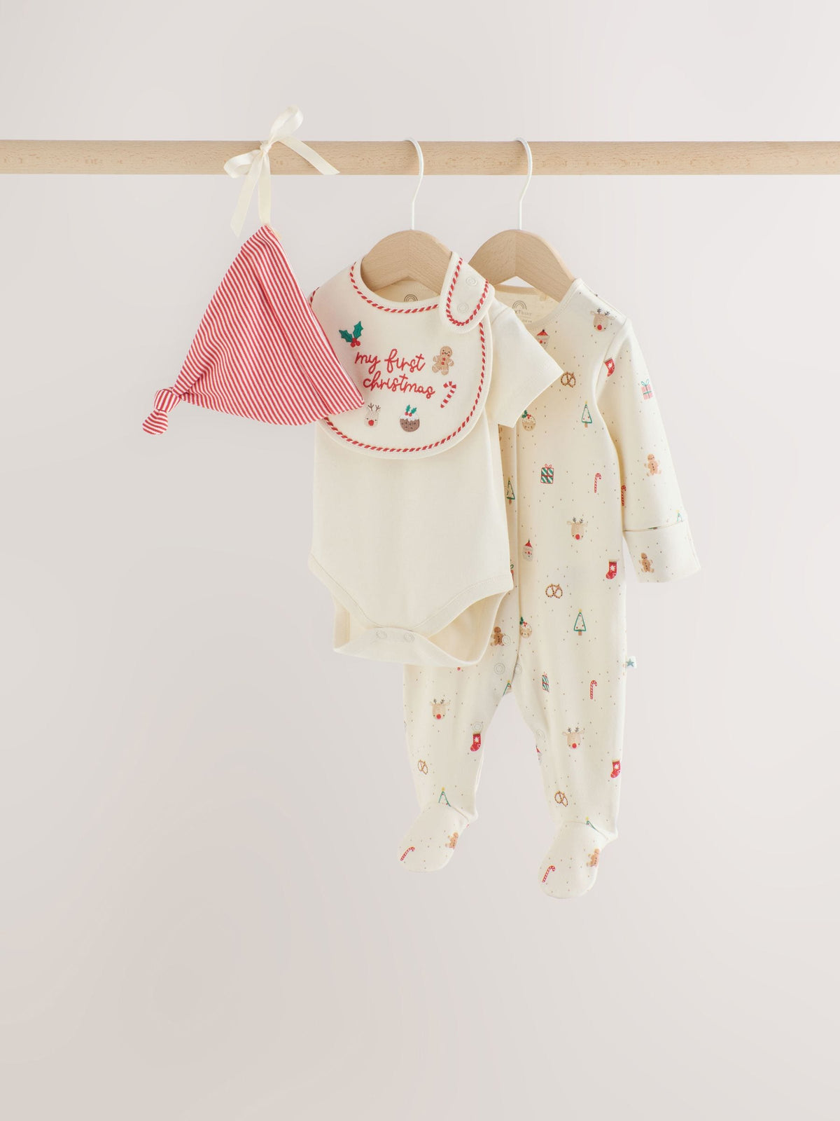 Red/White My First Christmas Baby Bundle Gift Set 4 Piece (0-9mths) - image 1