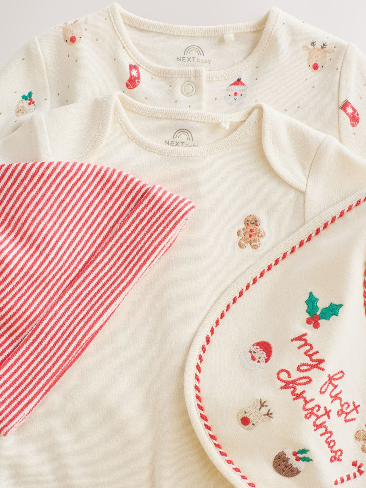 Red/White My First Christmas Baby Bundle Gift Set 4 Piece (0-9mths) - image 12