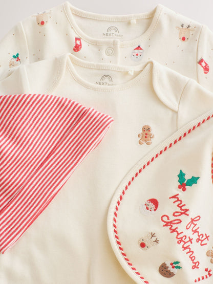 Red/White My First Christmas Baby Bundle Gift Set 4 Piece (0-9mths) - image 12