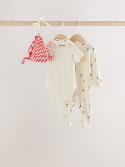 Red/White My First Christmas Baby Bundle Gift Set 4 Piece (0-9mths) - image 9