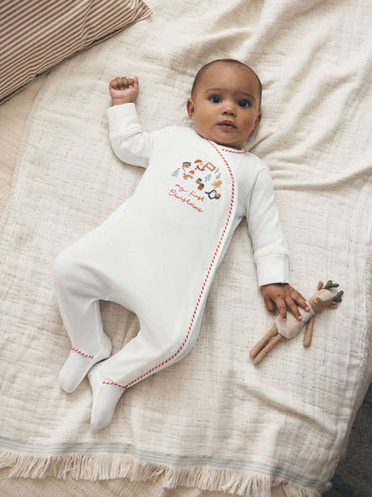 Neutral My First Christmas Baby Sleepsuit (0-18mths) - image 1