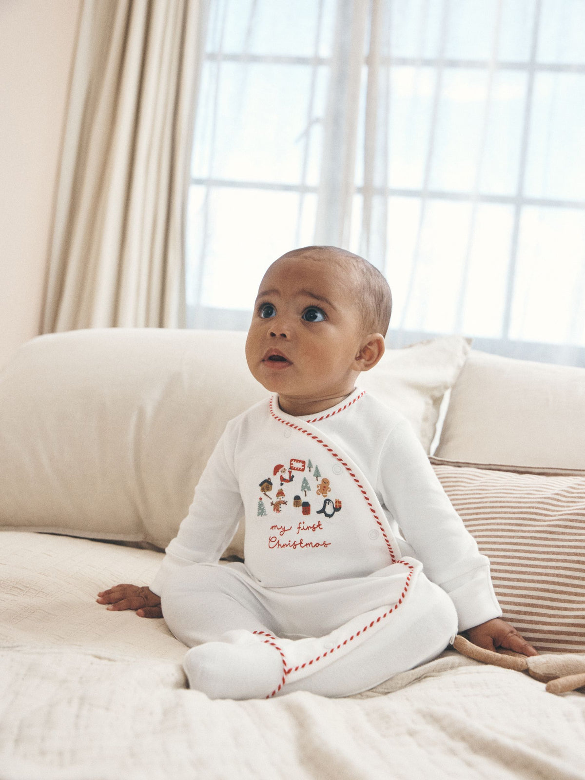 Neutral My First Christmas Baby Sleepsuit (0-18mths) - image 2