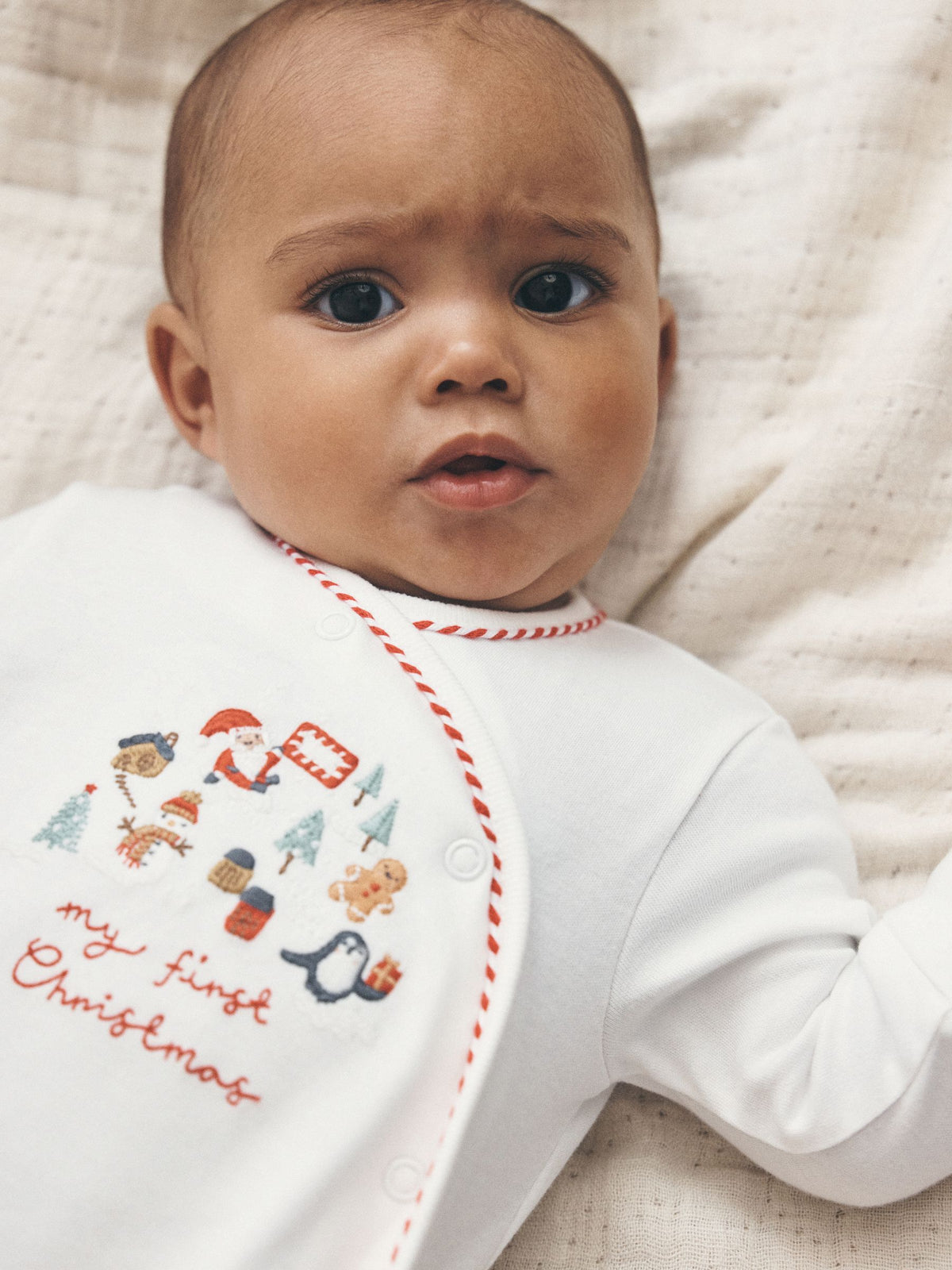 Neutral My First Christmas Baby Sleepsuit (0-18mths) - image 5
