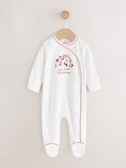 Neutral My First Christmas Baby Sleepsuit (0-18mths) - image 6