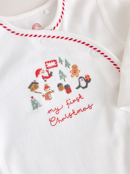 Neutral My First Christmas Baby Sleepsuit (0-18mths) - image 8