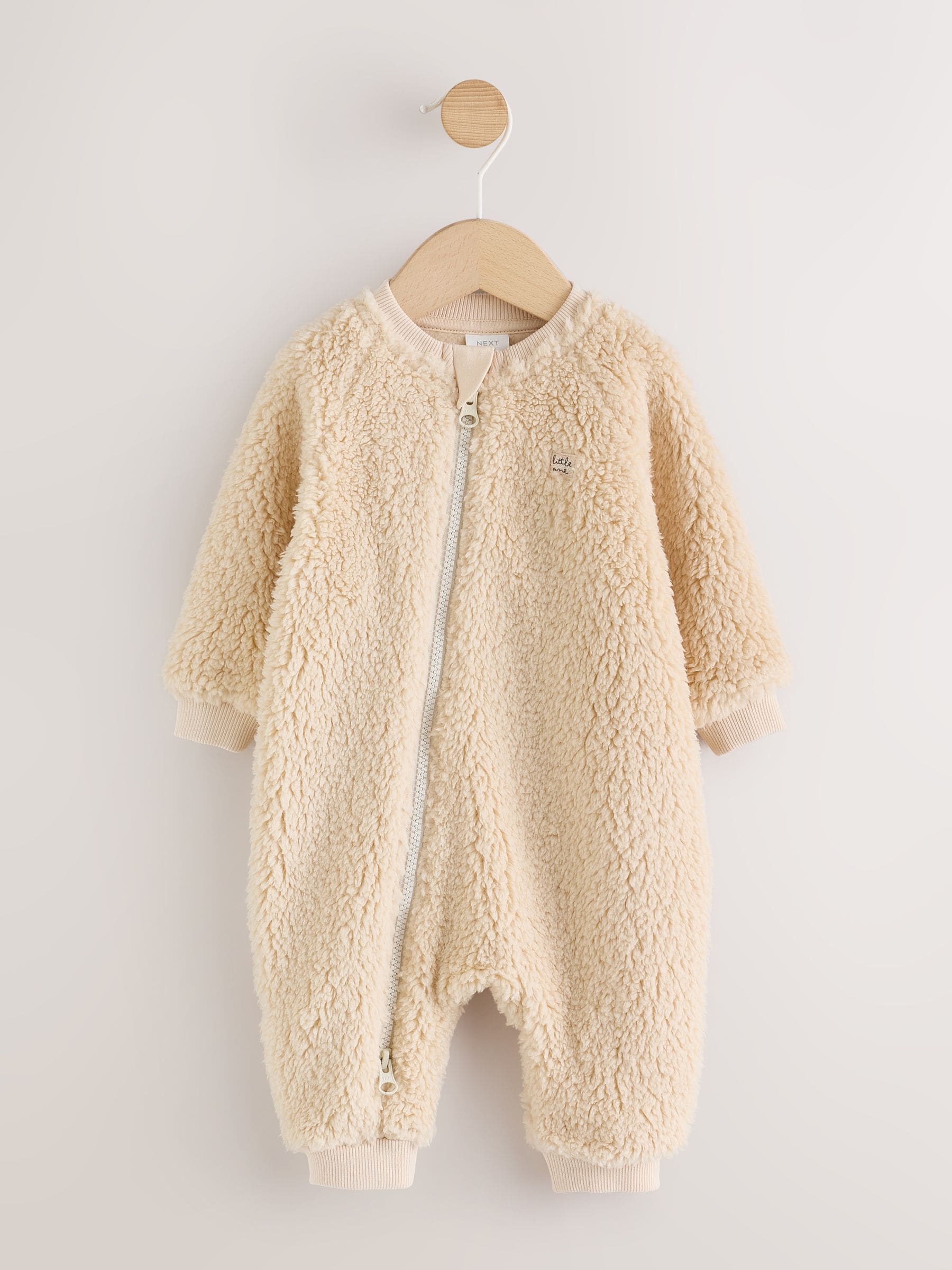 Dsiney Kidz - Cream Borg Two Way Zip Sleepsuit image 1