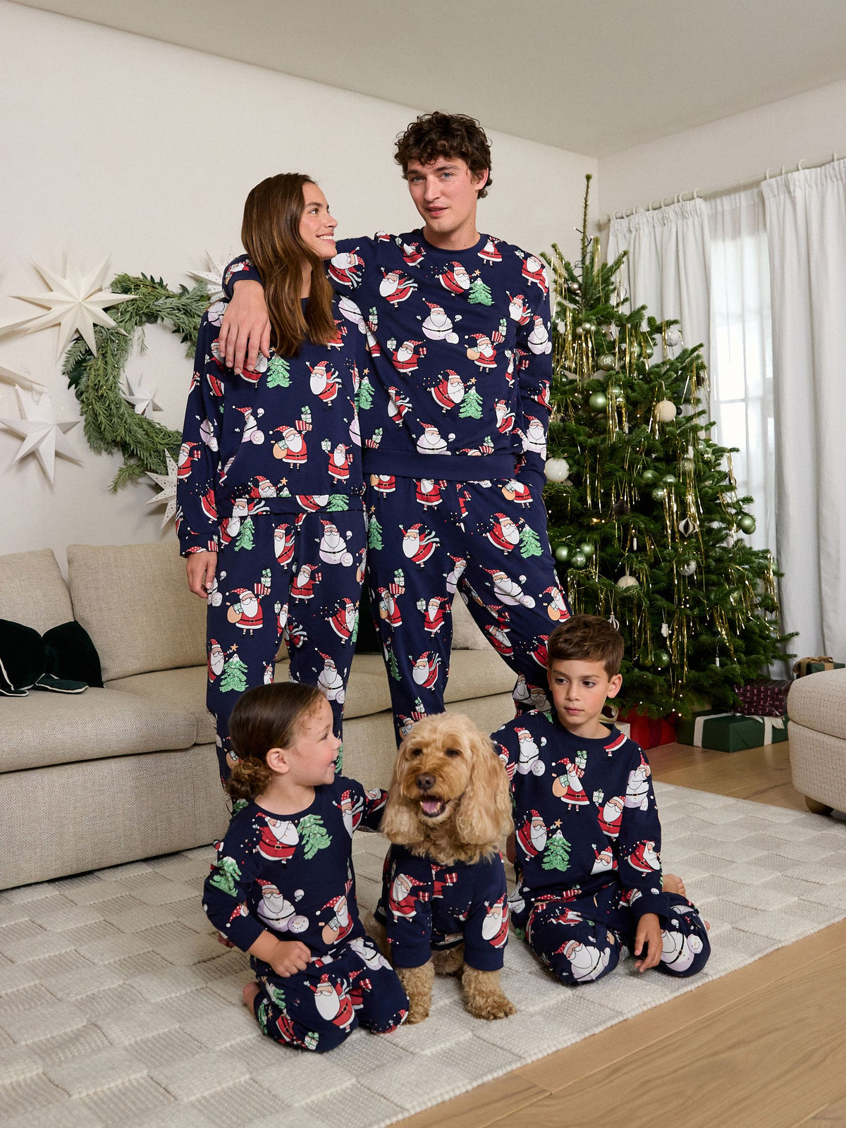 Navy Santa Christmas Baby Sleepsuit (0mths-2yrs) - image 2