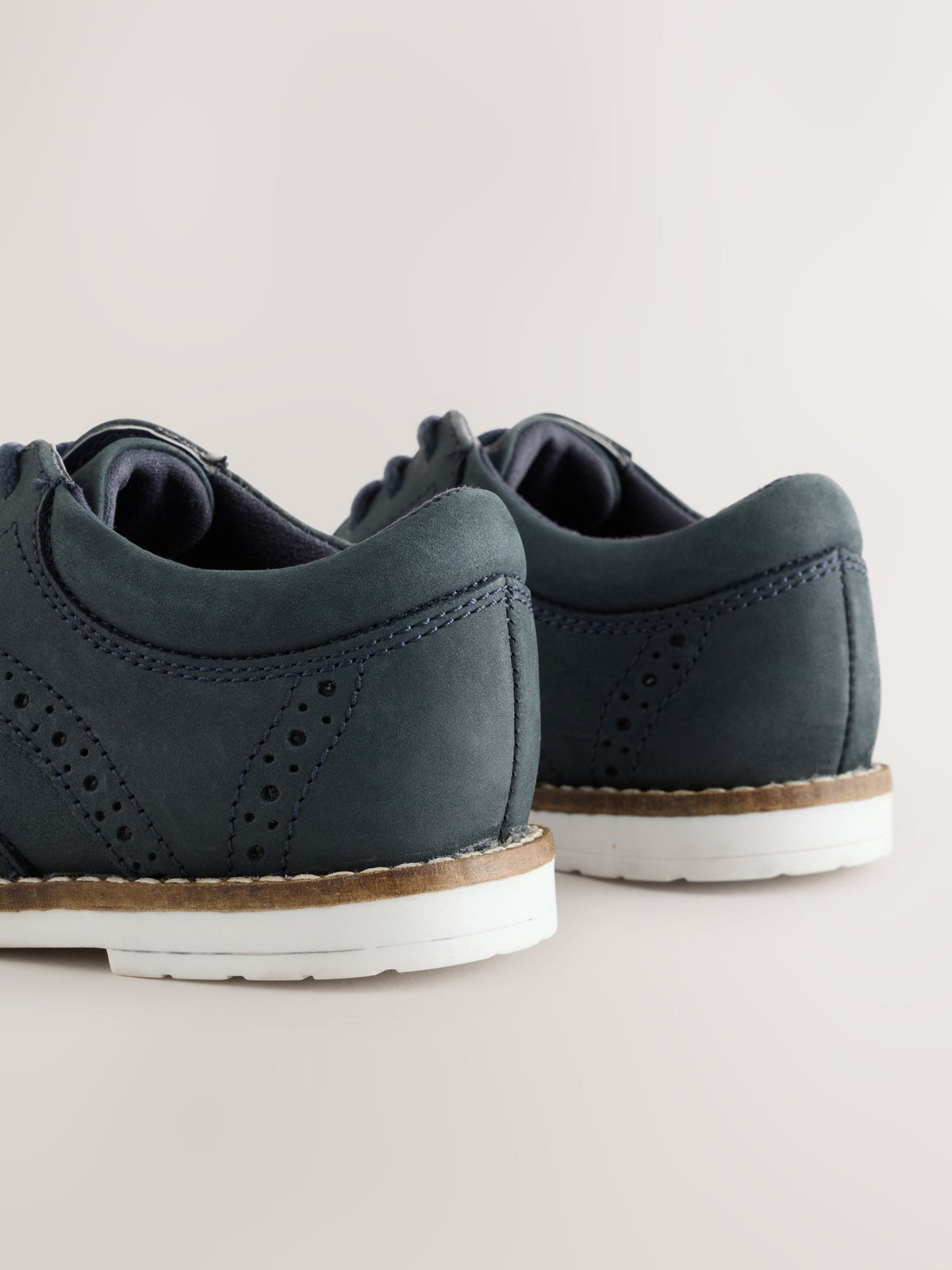 Navy Standard Fit (F) Lace Up Brogue Shoes - image 4