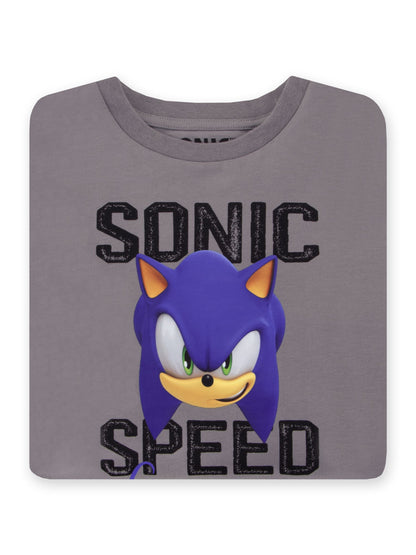 Character Grey Sonic The Hedgehog Long Sleeve T-Shirt image 3