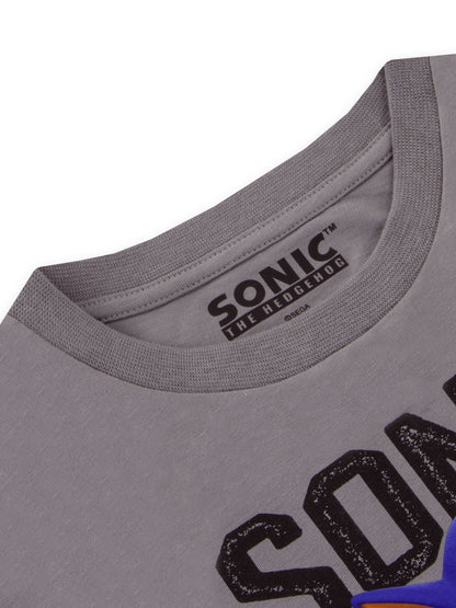 Character Grey Sonic The Hedgehog Long Sleeve T-Shirt image 4