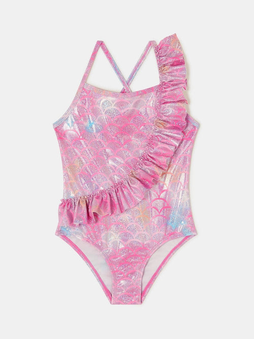 Dsiney Kidz - Angels By Accessorize Pink Sparkle Frill Mermaid Swimsuit image 1