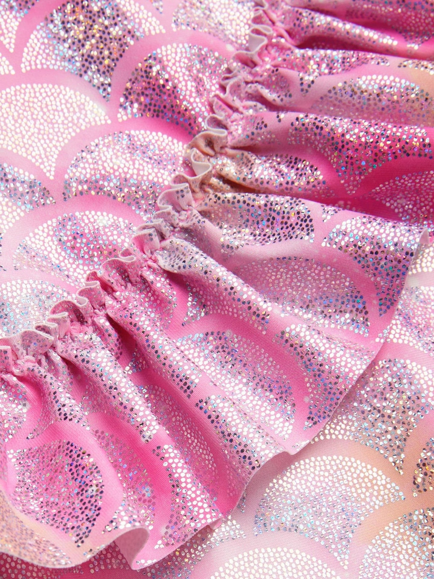 Angels By Accessorize Pink Sparkle Frill Mermaid Swimsuit image 2