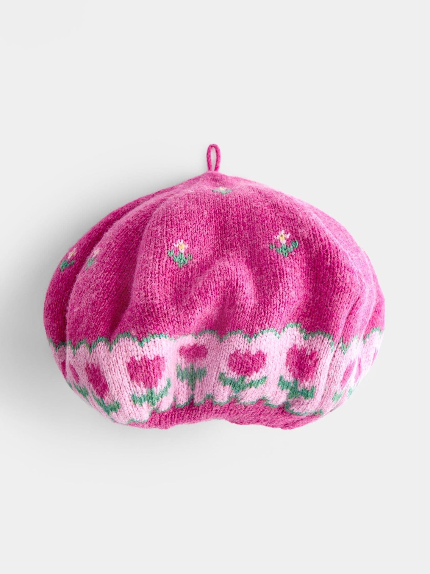 Dsiney Kidz - JoJo Maman Bébé Fuchsia Pink Floral Cardigan & Beret Set image 5