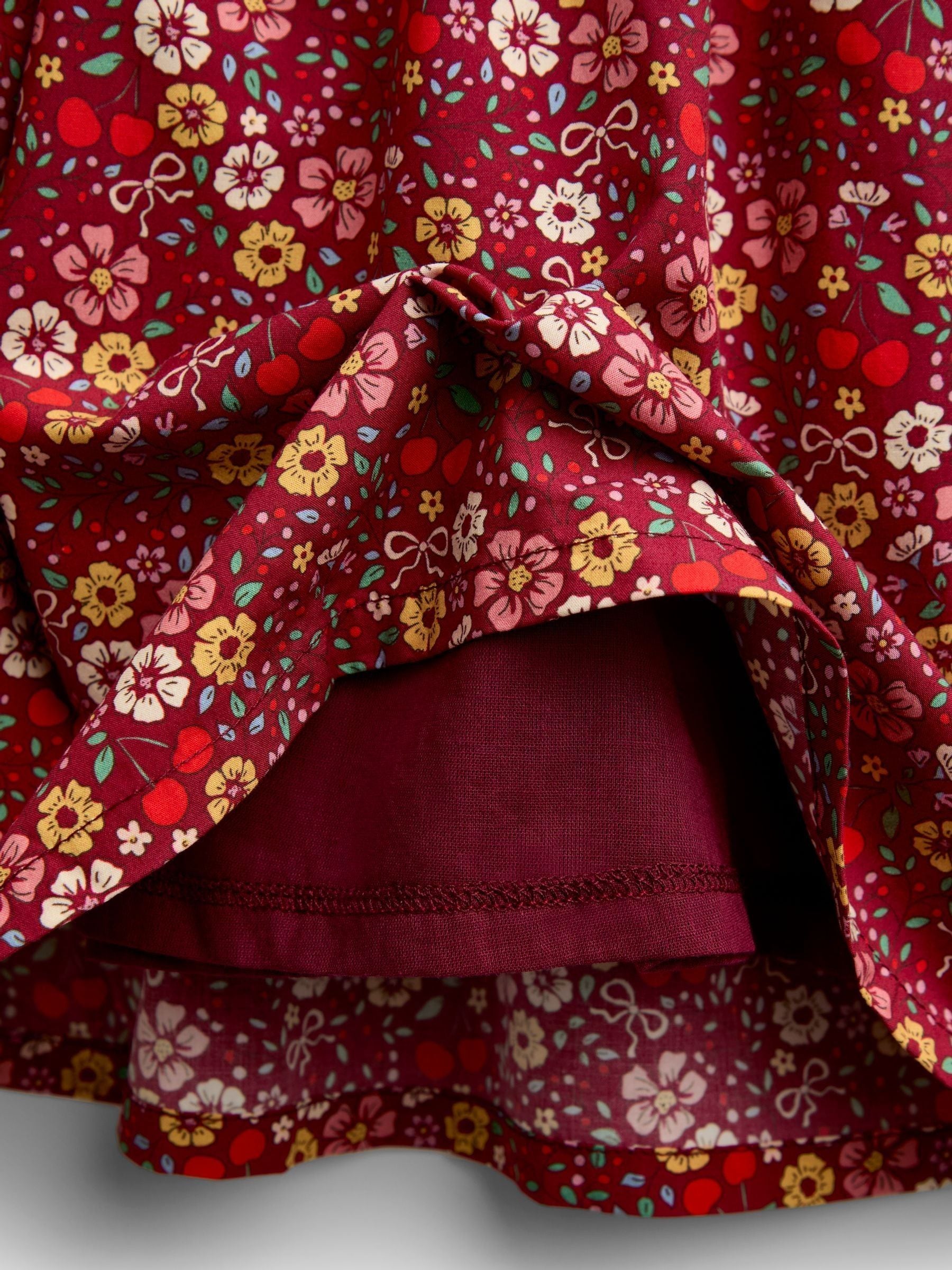 Dsiney Kidz - Jojo Maman Bébé Burgundy Red Cherry Knitted Combo Dress image 4