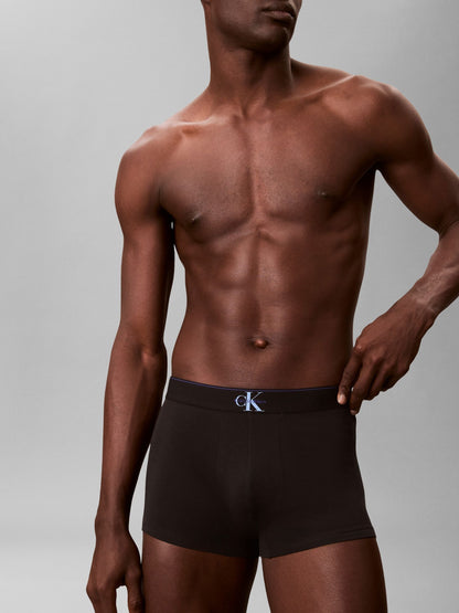 Dsiney Kidz - Calvin Klein Blue Graphic Monogram Cotton Stretch Trunks 3 Pack image 5