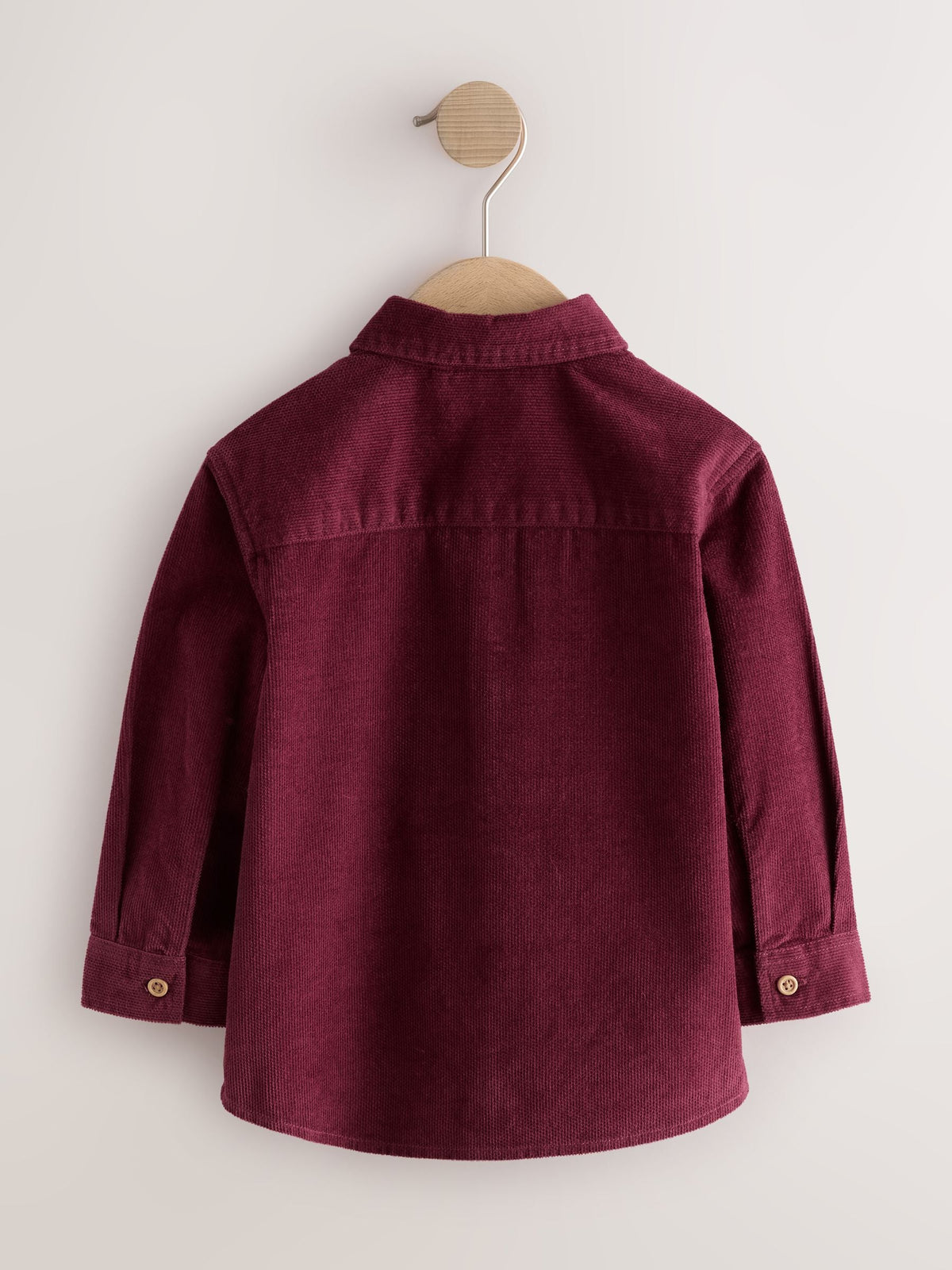 Dsiney Kidz - Burgundy Red Dog Embroidery Long Sleeve Cord Shirt (3mths-7yrs) image 2