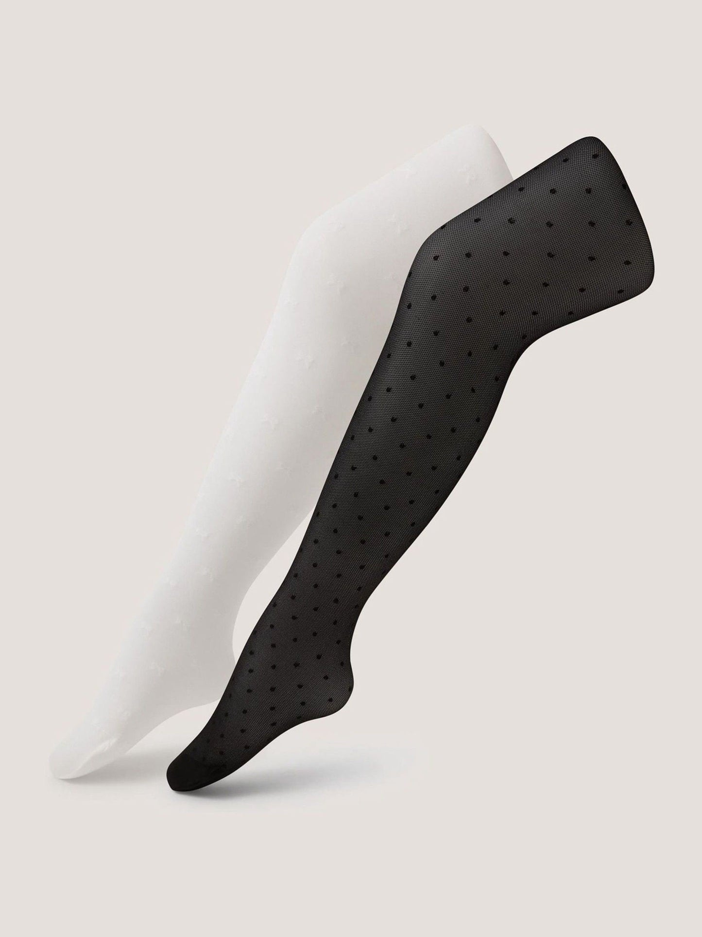 Monsoon White Sheer Bow Tights 2-Pack image 1