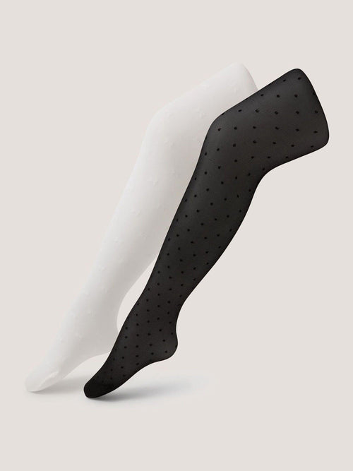Monsoon White Sheer Bow Tights 2-Pack image 1