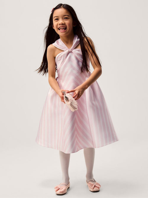 Monsoon Pink Marney Stripe Duchess Party Dress image 1