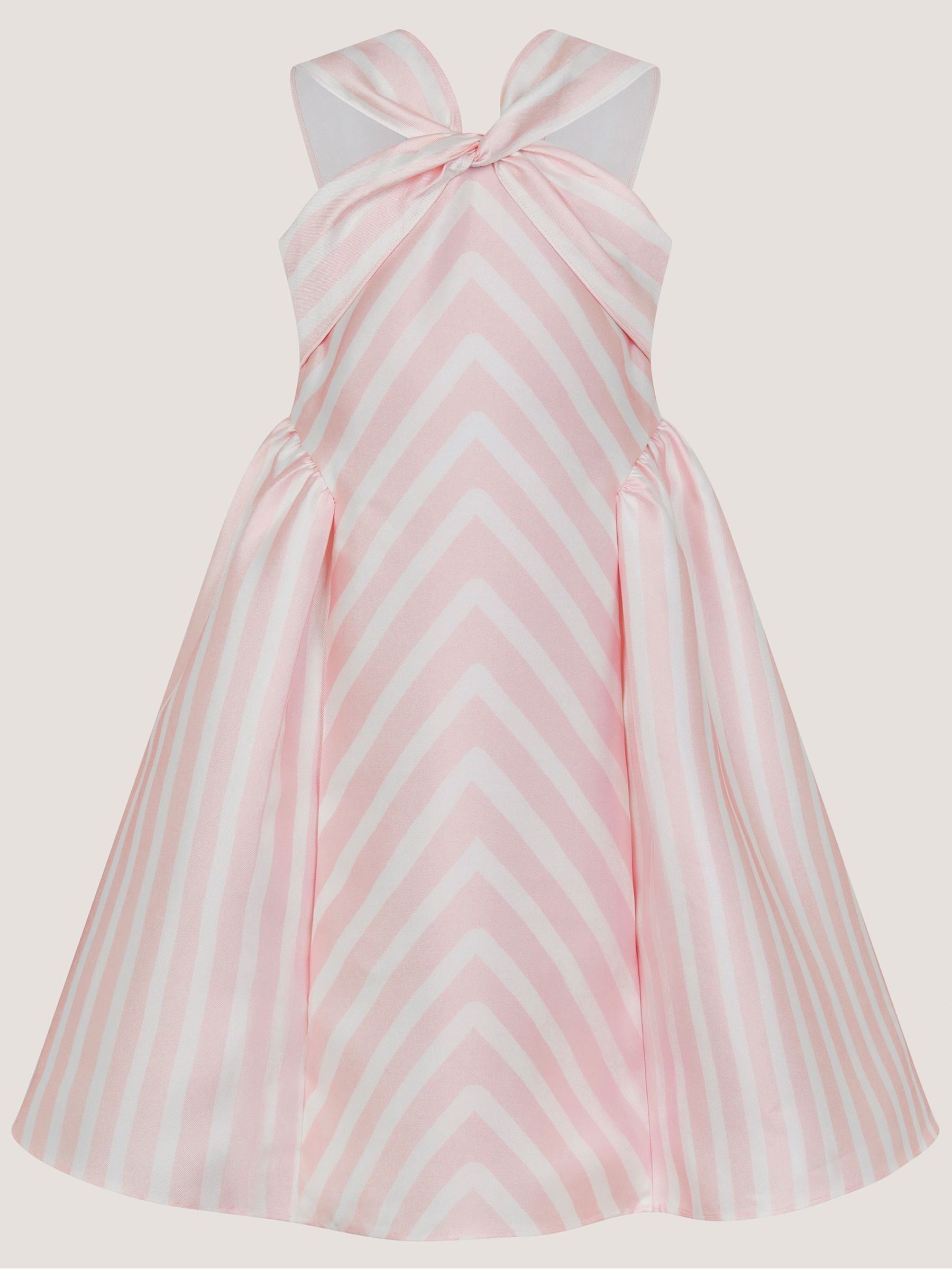 Monsoon Pink Marney Stripe Duchess Party Dress image 2
