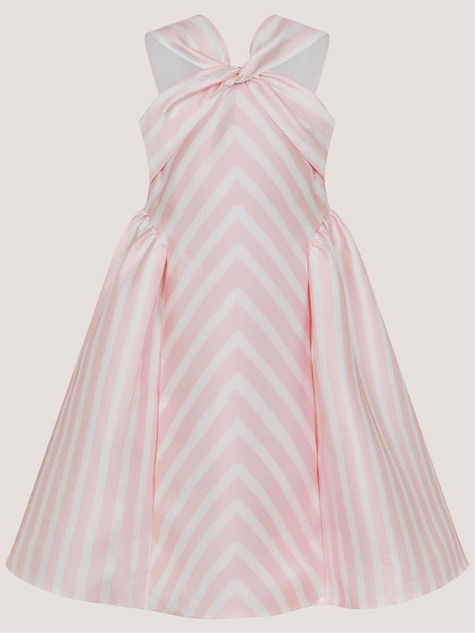Monsoon Pink Marney Stripe Duchess Party Dress image 2