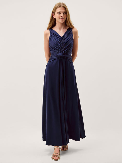 Dsiney Kidz - Monsoon Blue Skye Ruched Knot Jersey Prom Dress image 1
