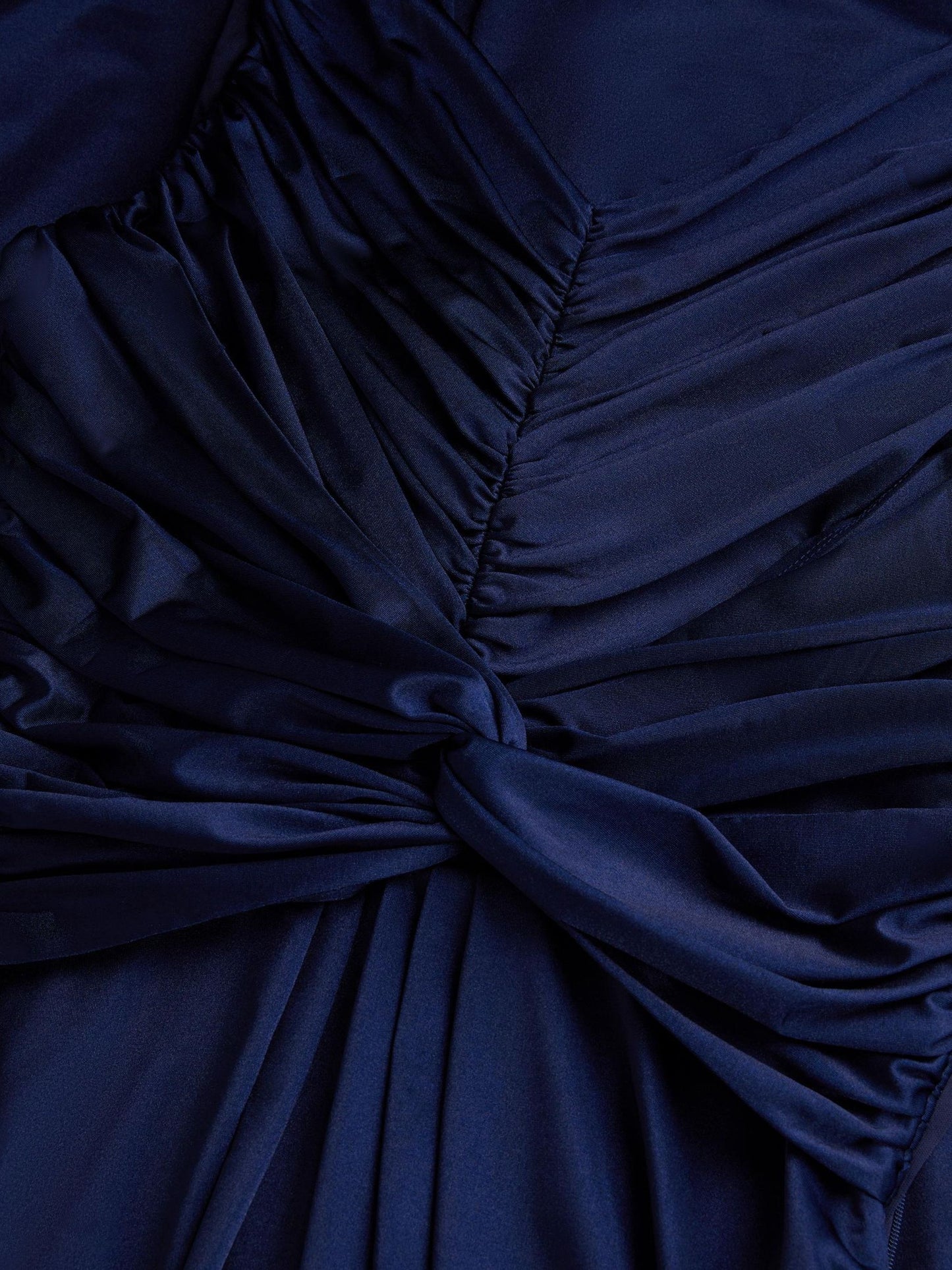 Monsoon Blue Skye Ruched Knot Jersey Prom Dress image 3