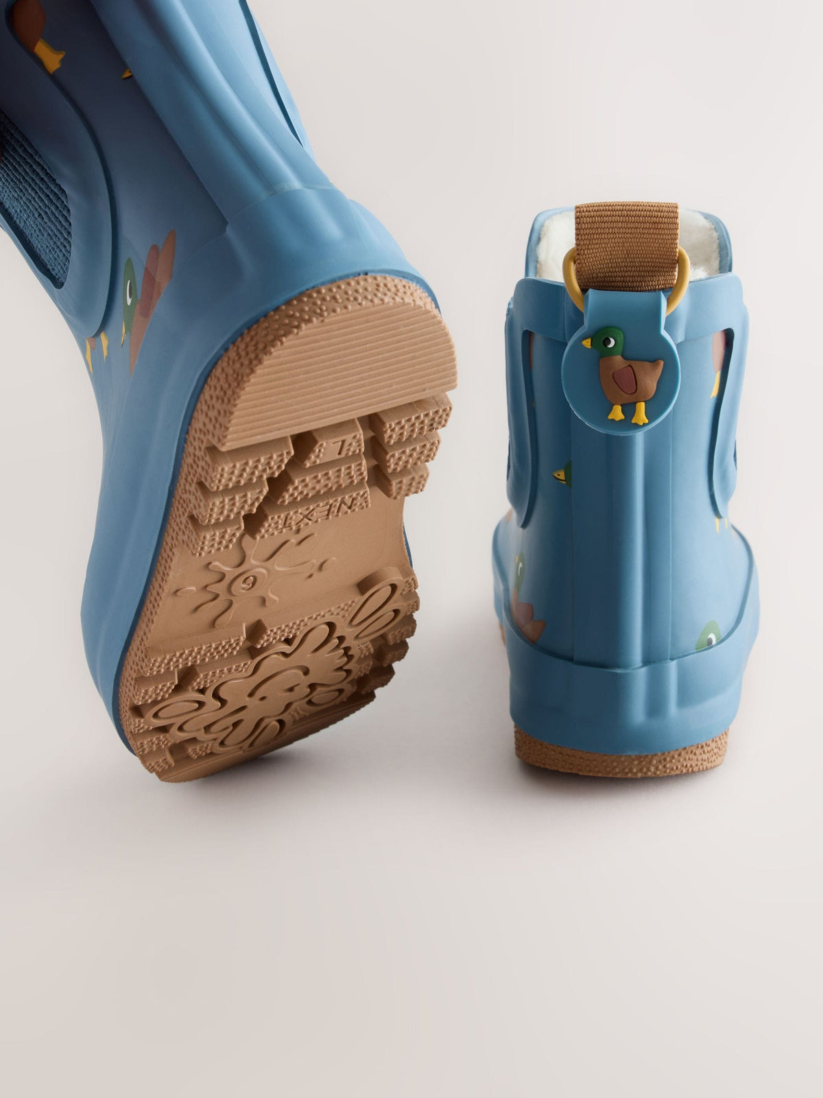 Dsiney Kidz - Blue/Brown Duck Warm Lined Ankle Wellies image 6