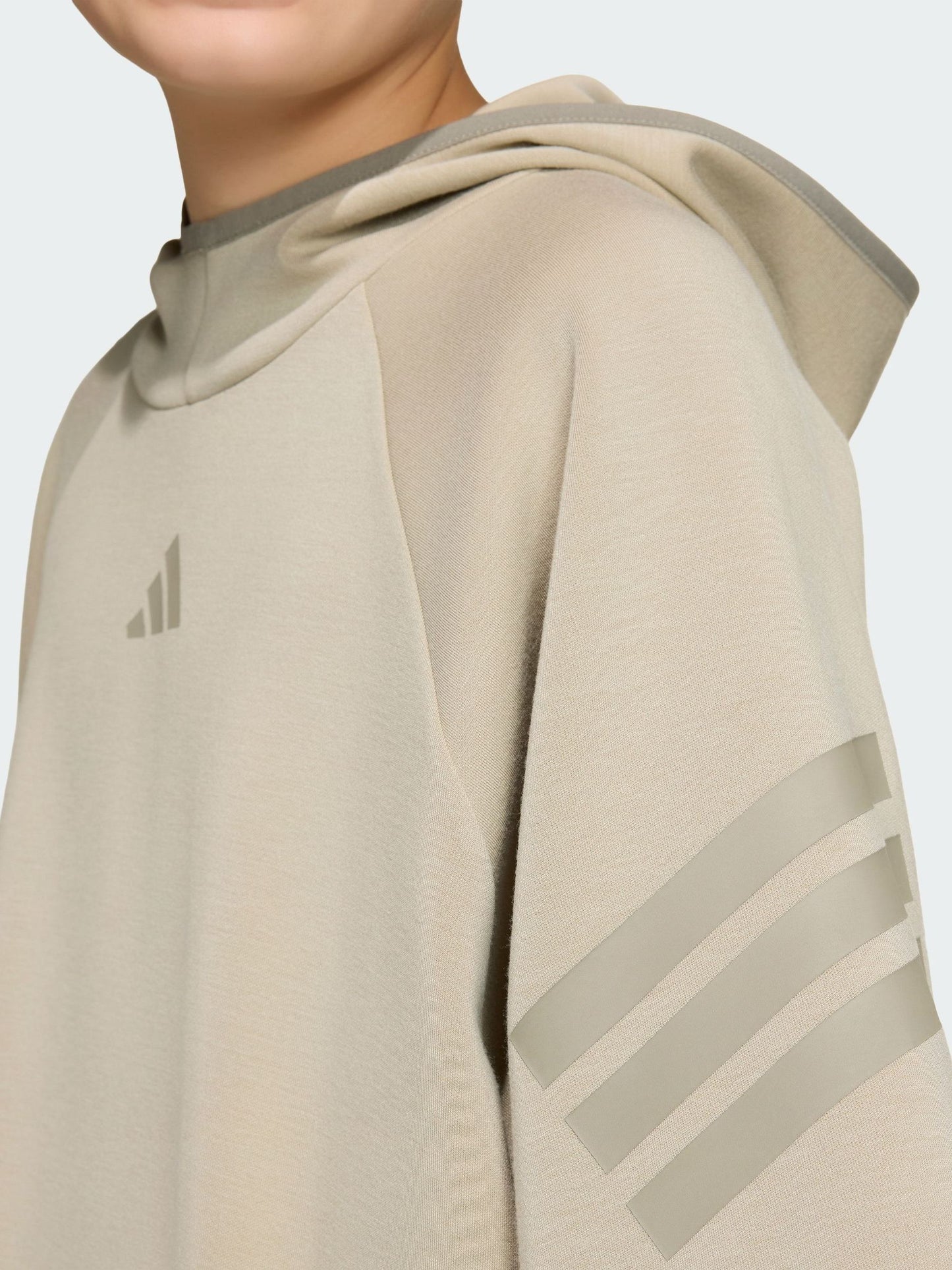 Dsiney Kidz - adidas Originals Brown Future Icons 3 Stripes Short Sleeve Hoodie image 3