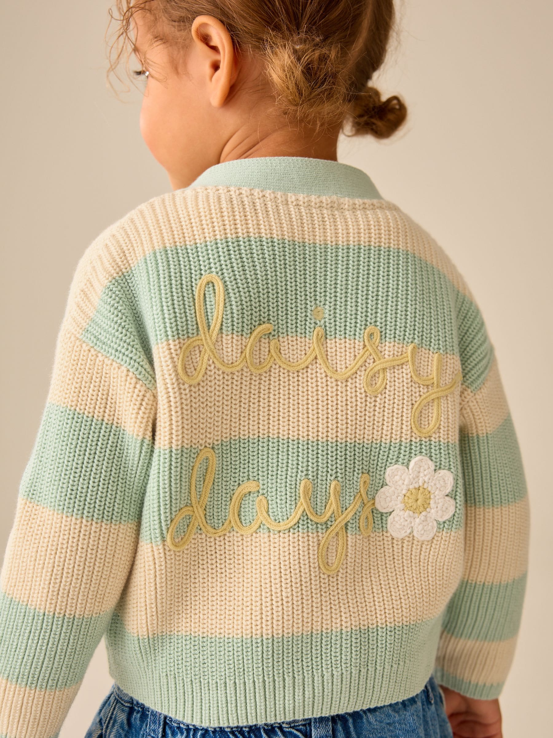 Dsiney Kidz - Blue and Ecru Daisy Days V-Neck Cardigan (3mths-7yrs) image 1